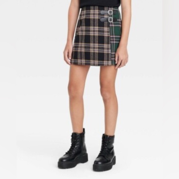 art class Other - Art Class Plaid Skirt with Buckle Detail